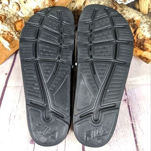 Fila SLEEK SLIDE LT Black Slip-On Athletic Sandals - Picture 6 of 8